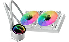 Raidmax Infinita LS240 AIO Water Cooling System 240mm ARGB/RGB Light PWM Compatible with Intel & AMD CPU Socket . White