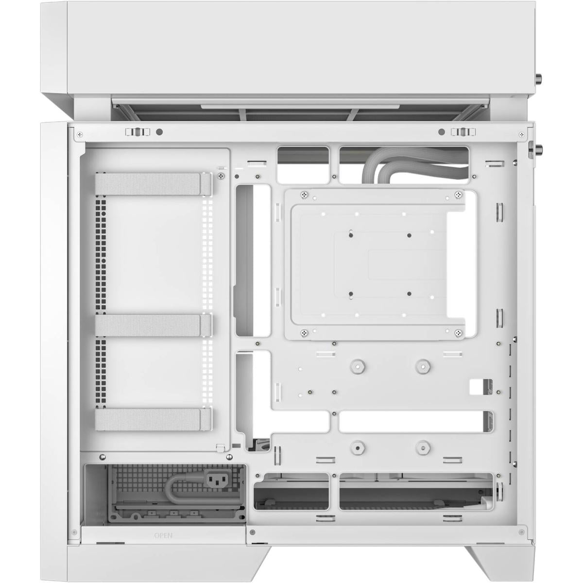 DeepCool CL6600 Computer Case, Pre-installed 360mm ARGB Liquid Cooler & 2x FL12R SE ARGB Fans, ABS + SPCC + Tempered Glass Material, White DeepCool CL6600 Computer Case, Pre-installed 360mm ARGB Liquid Cooler & 2x FL12R SE ARGB Fans, ABS + SPCC + Tempered Glass Material, White