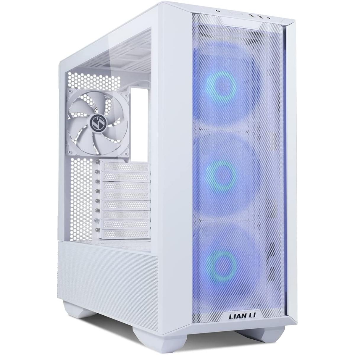 LIAN LI LANCOOL 3R-W Aluminum High Airflow Mesh Front Panel ARGB w/ 4 PWM Fans w/ USB Type-C - White