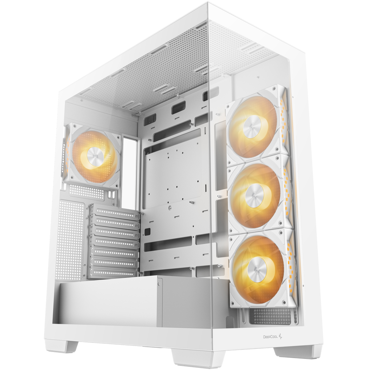 Deepcool Cg580 4f Panoramic Atx Mid Tower Case 4x Pre Installed Fans Single Chamber, Support Back Conneors & Up To 2x 360mm Radiators, Front 2x Usb3.0 , White Deepcool Cg580 4f Panoramic Atx Mid Tower Case 4x Pre Installed Fans Single Chamber, Support Back Conneors & Up To 2x 360mm Radiators, Front 2x Usb3.0 , White