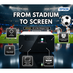 Epson EF-21W Mini Laser Projector 1,000 Lumens with Google TV – Warm White