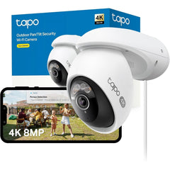 TP-Link Tapo C560WS 4K 8MP Security Camera Outdoor, Outdoor Camera,Local Facial Recognise,Starlight Colour Night,CCTV Camera,IP66,360°AI Detection,WiFi 6,Flexible Storage,Google Home/Alexa,No Monthly fee