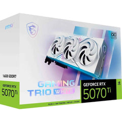 Msi Gaming Rtx 5070 Ti 16g Gaming Trio Oc Graphics Card (16gb Gddr7, 256 Bit, Extreme Performance: 2580 Mhz, Displayport X 3 2.1a, Hdmi 2.1b, Nvidia Blackwell Architeure) , White