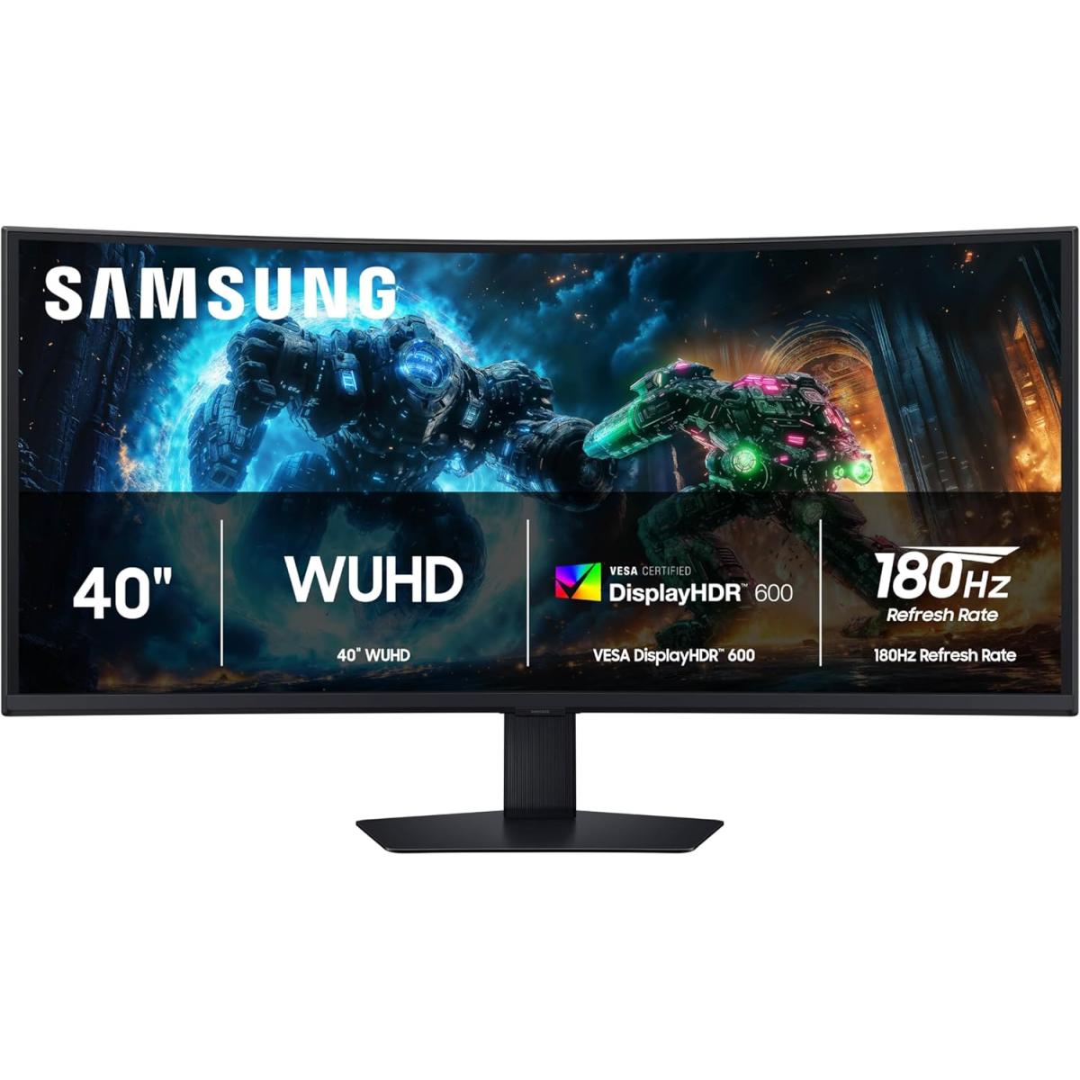 Samsung Odyssey G7 G75F 40" Curved 1000R 4K WUHD Ultra Wide 180Hz 1ms HDR 600 FreeSync Premium Pro w/ HDMI 2.1 & Adjustable Stand