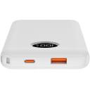 WiWU PN03 Essen Series 10000mAh Power Bank 22.5W – PD & QC 3.0 Fast Charging, LED Digital Display, White - 18 Months Warranty