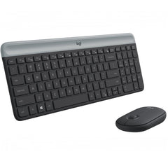 LOGITECH MK470 ULTRA-SLIM FULL-SIZE WIRELESS SCISSOR KEYBOARD AND MOUSE WITH QUIET CLICKS