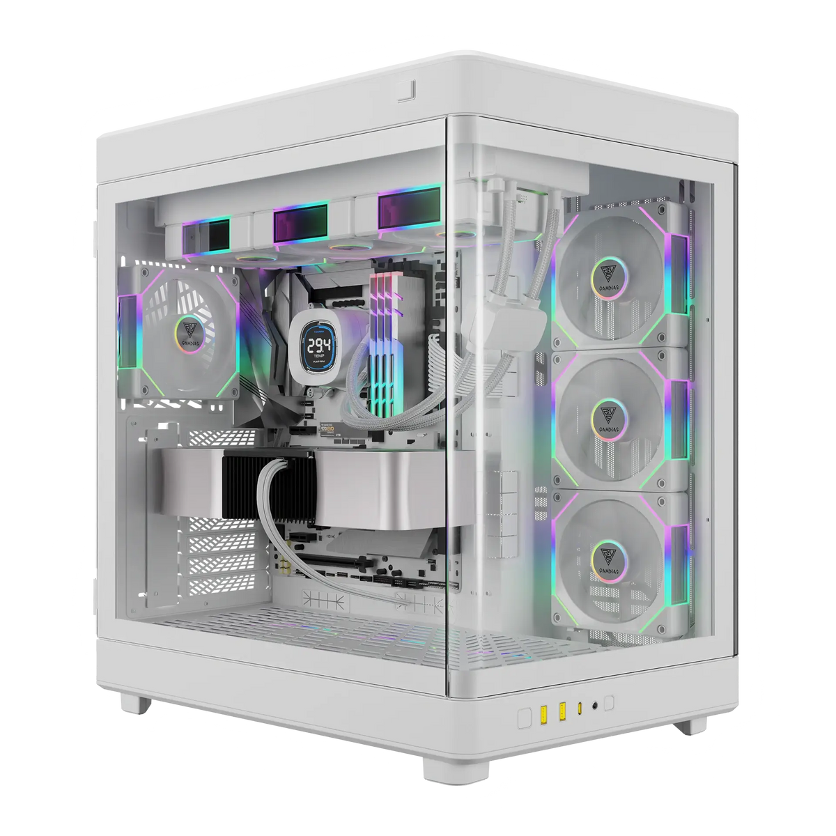 GAMDIAS NESO P1 PRO ARGB FULL TOWER GAMING CASE - WHITE