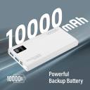 Promate Bolt-10Pro Super-Slim 10000mAh Power Bank 10W USB-C, LED Battery Display and Over Charge Protection -Black