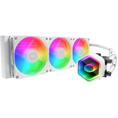 Cooler Master 360 Core II Liquid CPU AIO Cooler – 360mm Radiator, 3X ARGB PWM Fans, Infinity Mirror Dual-Chamber Pump, Quiet Cooling & Easy Installation, AMD AM5/AM4 & Intel LGA 1851/1700, White