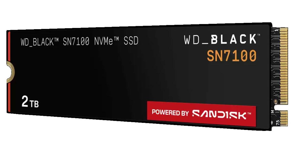 WD BLACK SN7100 2TB PCIe 4.0 NVMe M.2 SSD-Sequential Read/Write (7250/6900 MB/s)