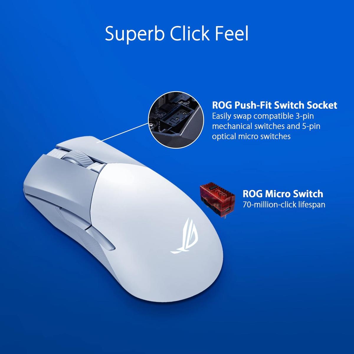 ASUS RGB wireless Bluetooth gaming mouse for computer setup