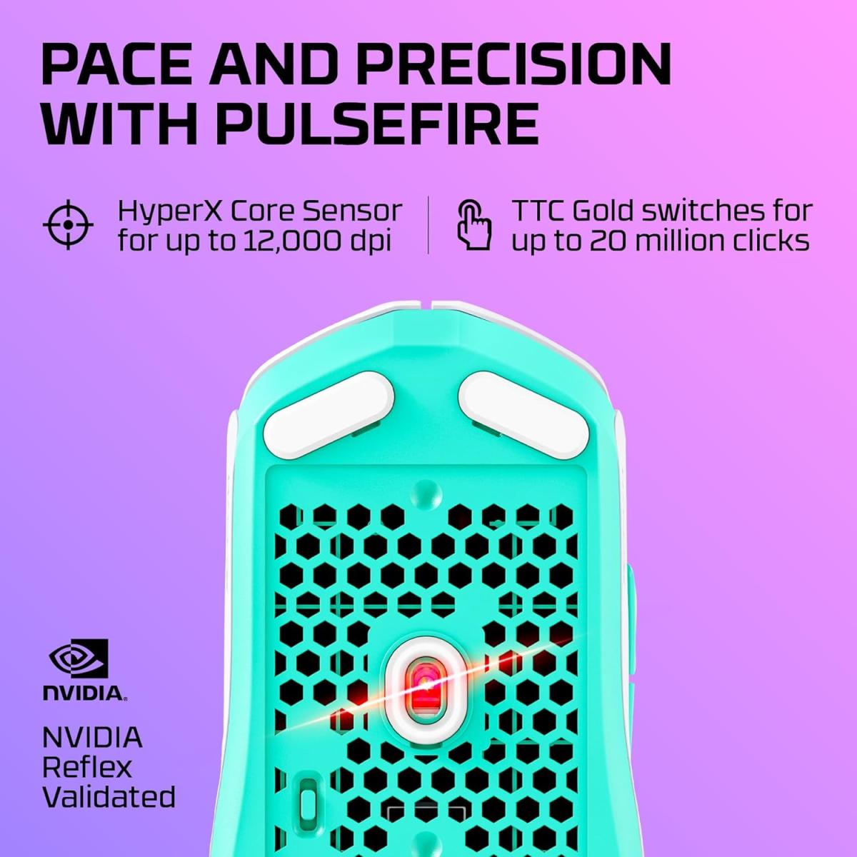 Hyperx Pulsefire Haste 2 Core Wireless & Bluetooth Lightweight 59g Long Battery Life Up To 100 Hours Long Battery Life Custom Core Sensor White Hyperx Pulsefire Haste 2 Core Wireless & Bluetooth Lightweight 59g Long Battery Life Up To 100 Hours Long Battery Life Custom Core Sensor White