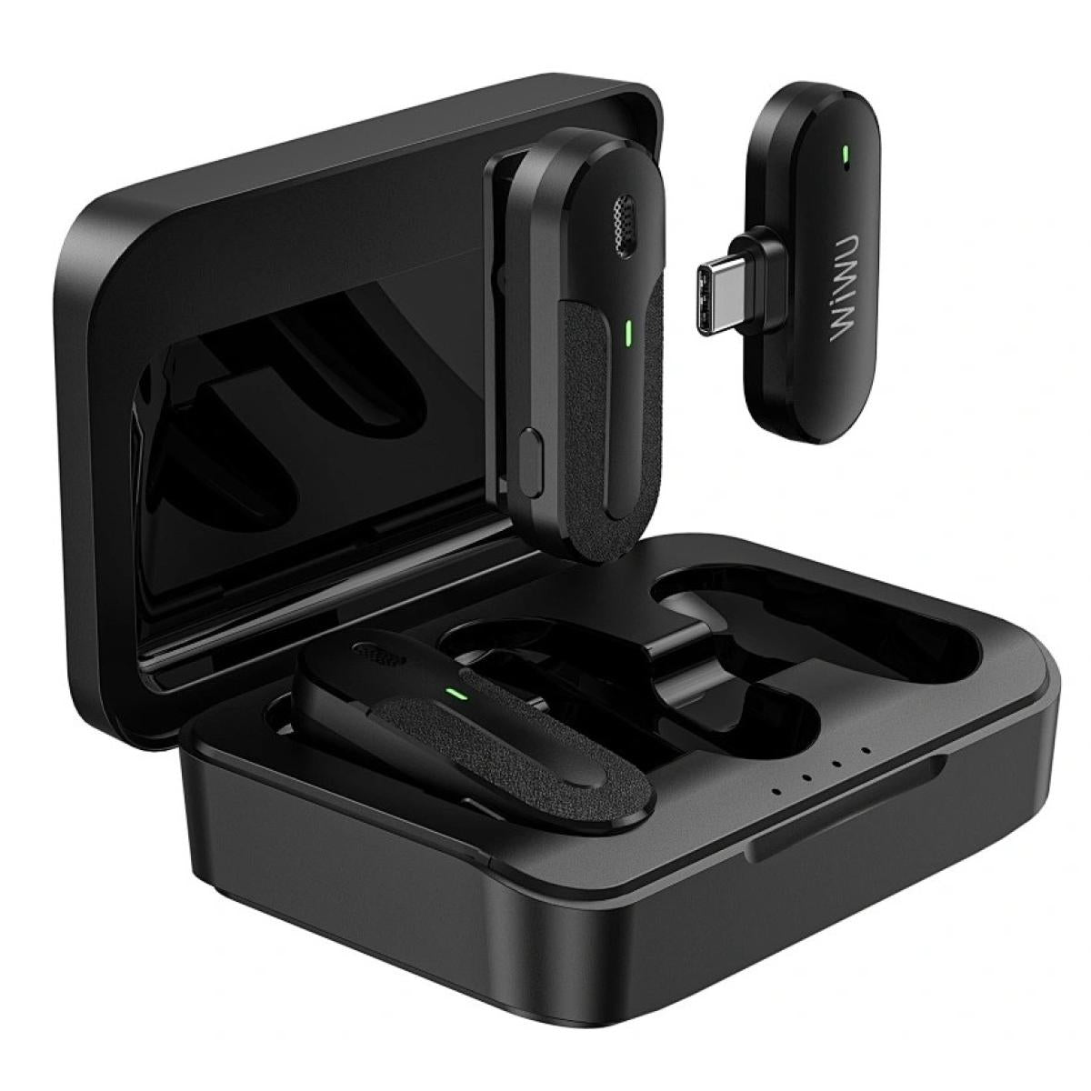 Wiwu Wi WM002 Wireless Microphone with Anc Noise Reduion, And Mute Funion Low Latency, Plug And Play, Up to 30 meter Type C