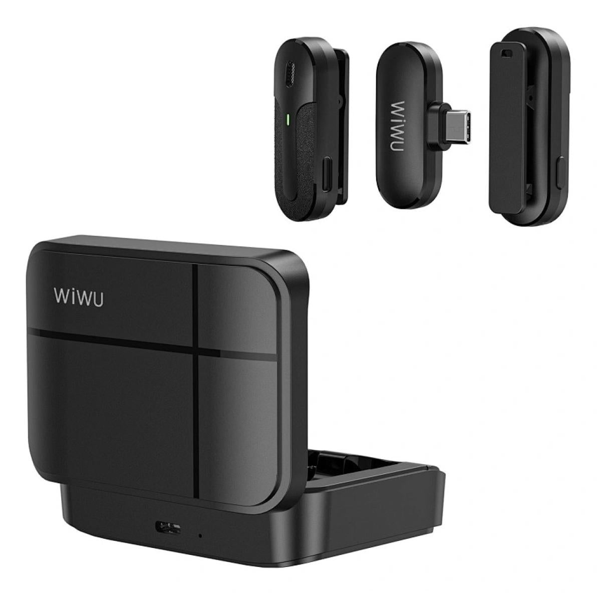 Wiwu Wi WM002 Wireless Microphone with Anc Noise Reduion, And Mute Funion Low Latency, Plug And Play, Up to 30 meter Type C