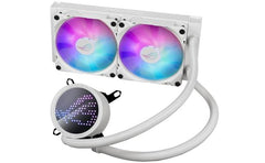 Asus Rog Ryuo Iii 240 Argb Aio Liquid Cooler 240mm For Intel & Amd 2x 120mm Argb Fans & Anime Matrix™ Led Display White
