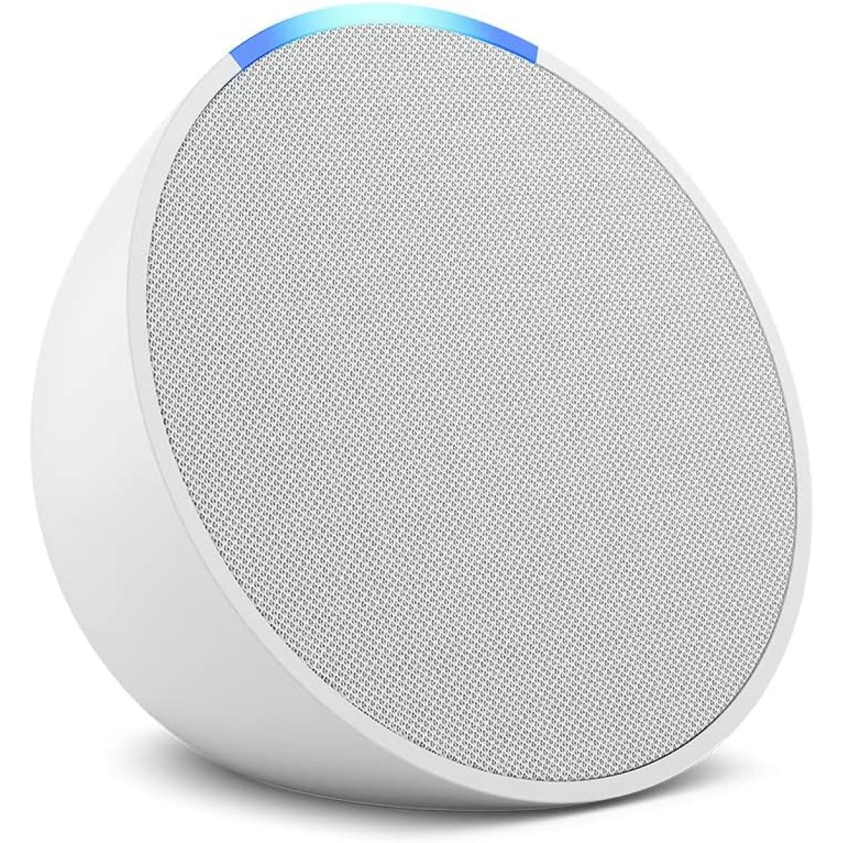 Amazon Echo Pop Gen 1 Built In Alexa Smart Wi Fi & Bluetooth Speaker Balanced Bass Voice Control Loud Sound Glacier White - CompuMe