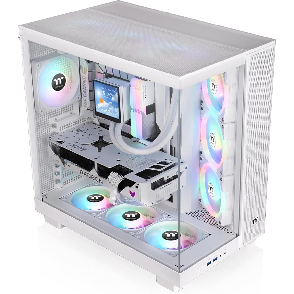 Thermaltake USB 3.0 ARGB PC case for desktop computer builds and component installation