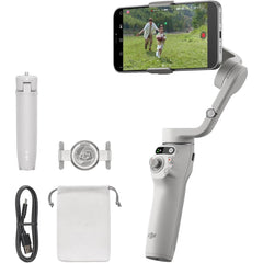 Dji Osmo Mobile 6 Gimbal Stabilizer For Smartphones, 3 Axis Phone Gimbal, Built In Extension Rod, Obje Tracking, Portable And Foldable, Vlogging Stabilizer, Youtube Tiktok, Platinum Gray - CompuMe