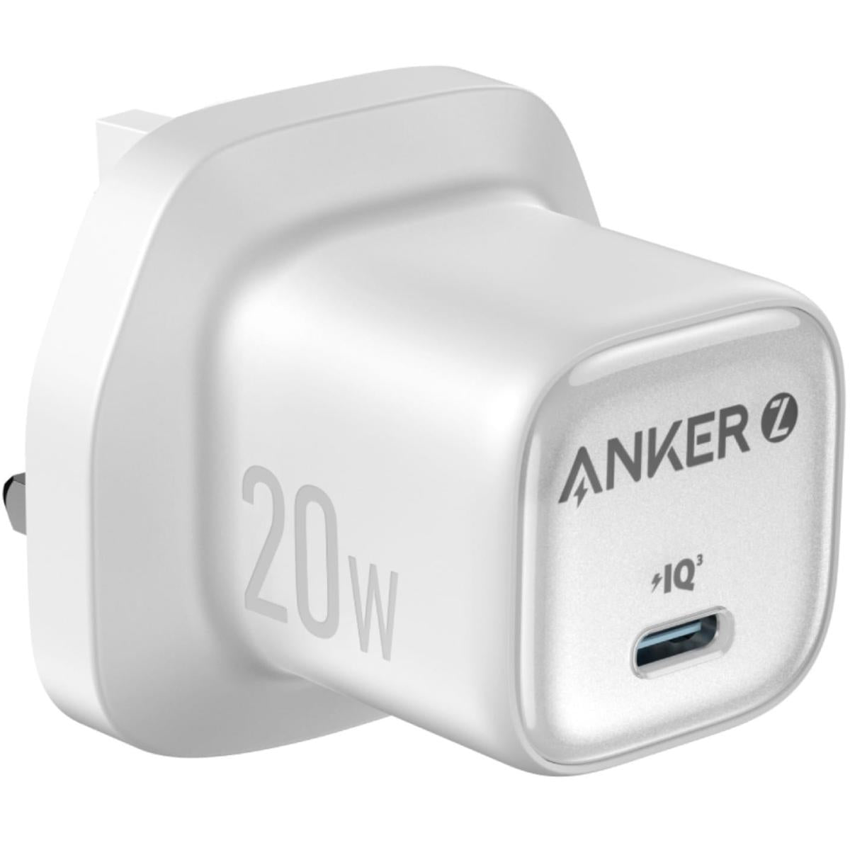 Anker Zolo Charger ICE 20W Gan Series USB-C Fast Charging Adapter For iPhone and Smartphone's - White