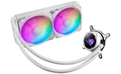 Asus Rog Strix Lc Ii 240 Argb Aio Liquid Cooler 240mm Support Intel & Amd 2x 120mm 4 Pin Pwm Addressable Rgb Fans White