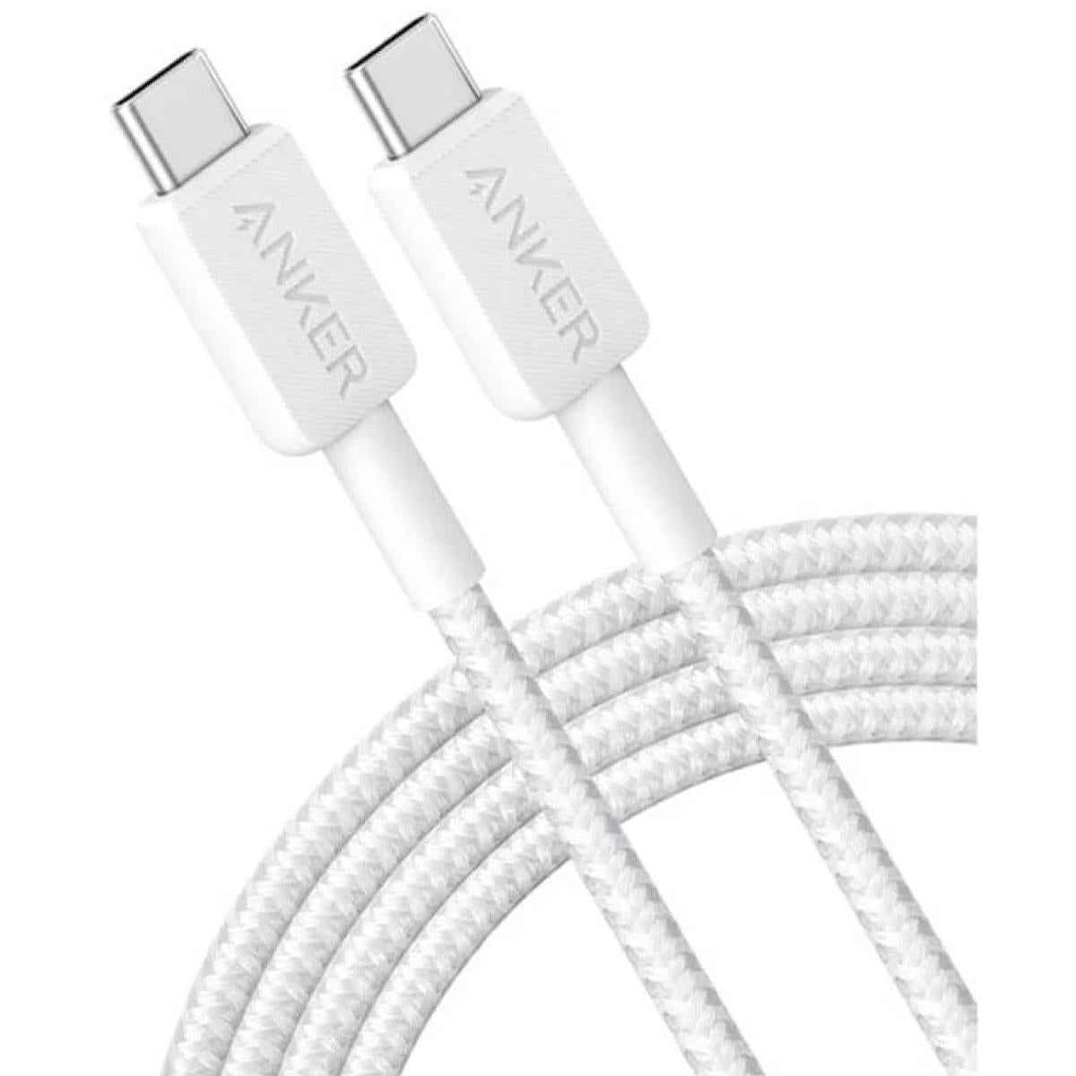 Anker 322 Usb C To Usb C Cable Fast Charging & Data Transfer 0.9m 60w White