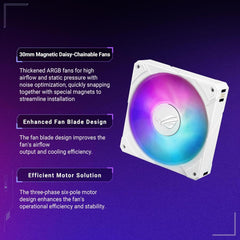 Asus Rog Ryuyjin Iii 360 Argb Extreme All In One Aio Cpu Liquid Cooler For Amd Ryzen & Intel , Asetek Gen8 V2 Pump; High Airflow & Static Pressure Magnetic Fans , White