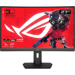 ASUS ROG Strix XG27WCMS 27" Curved QHD 2K HDR 280Hz 1ms AI-Powered AMD FreeSync High Adjustable Stand w/ USB Type-C - Black