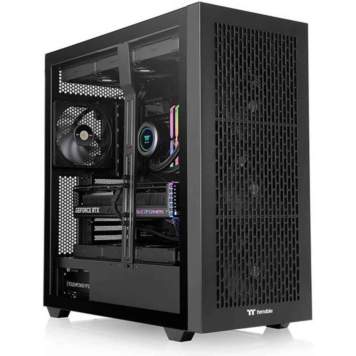 Thermaltake Ax500 Full Tower Pc Case, 4x 140mm 140 Pre Installed Fans, Up To 420mm Radiator & 14x Fan Support, Dust Filters, Steel & Tempered Glass Panels, Spcc Material, Black
