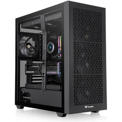Thermaltake AX500 Full Tower PC Case, 4x 140mm CT140 Pre-Installed Fans, Up to 420mm Radiator & 14x Fan Support, Dust Filters, Steel & Tempered Glass Panels, SPCC Material, Black