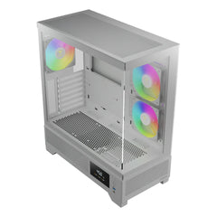 GAMDIAS ATLAS M1 ARGB MID TOWER GAMING CASE - WHITE
