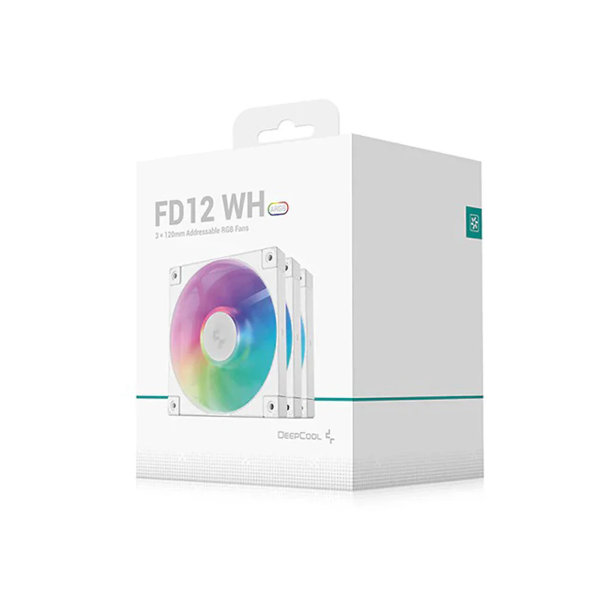 Deepcool FD12 ARGB 3x120mm Addressable RGB Fans - White