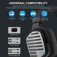 Xiberia G02 Wireless Gaming Headset for Ps5/ps4/pc