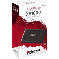 Kingston XS1000 1TB High Performance Pocket-Sized External SSD USB C w/ USB-C to USB-A Cable