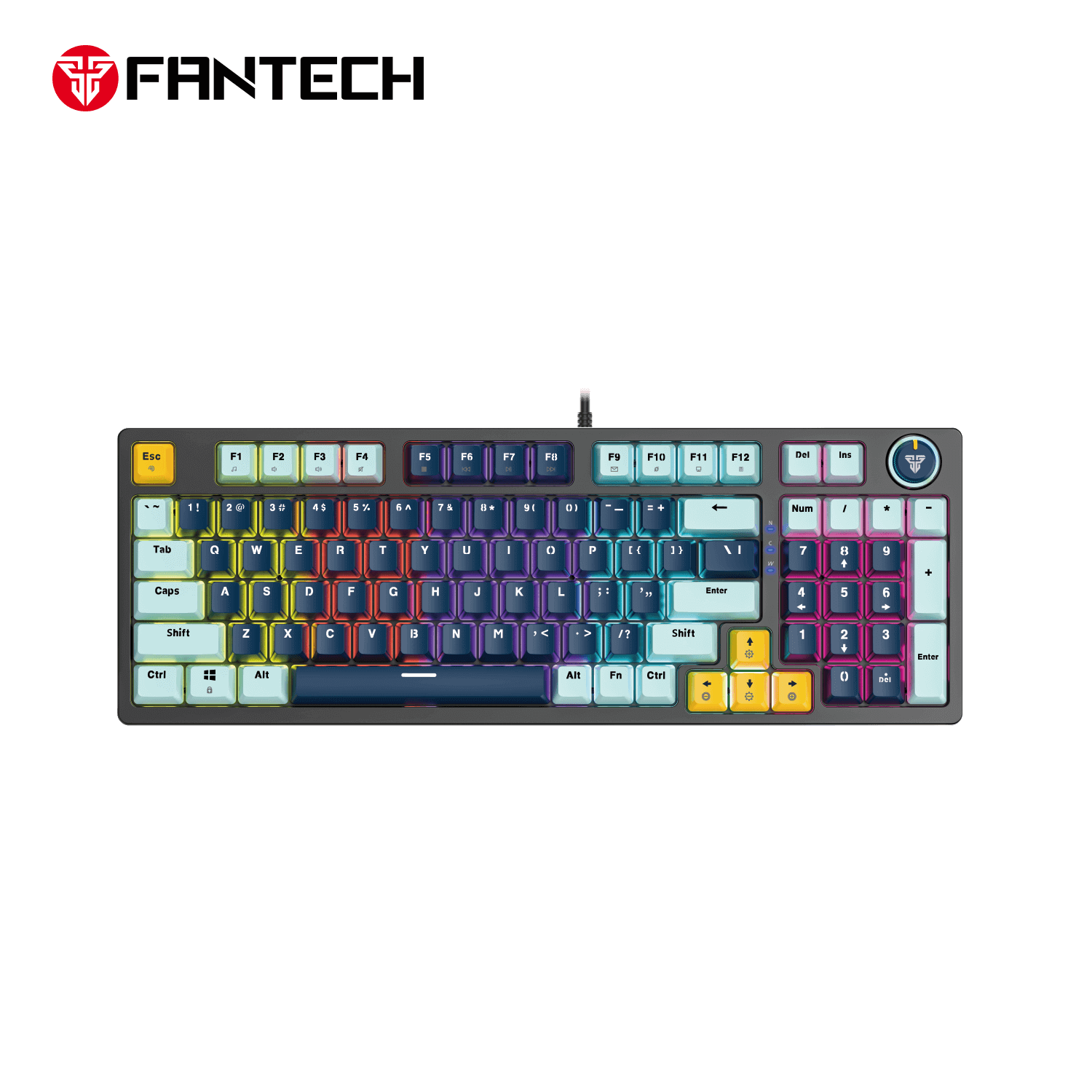 Fantech Atom96 Mk890v2 Mechanical Gaming Keyboard – Mizu Series Navy Blue