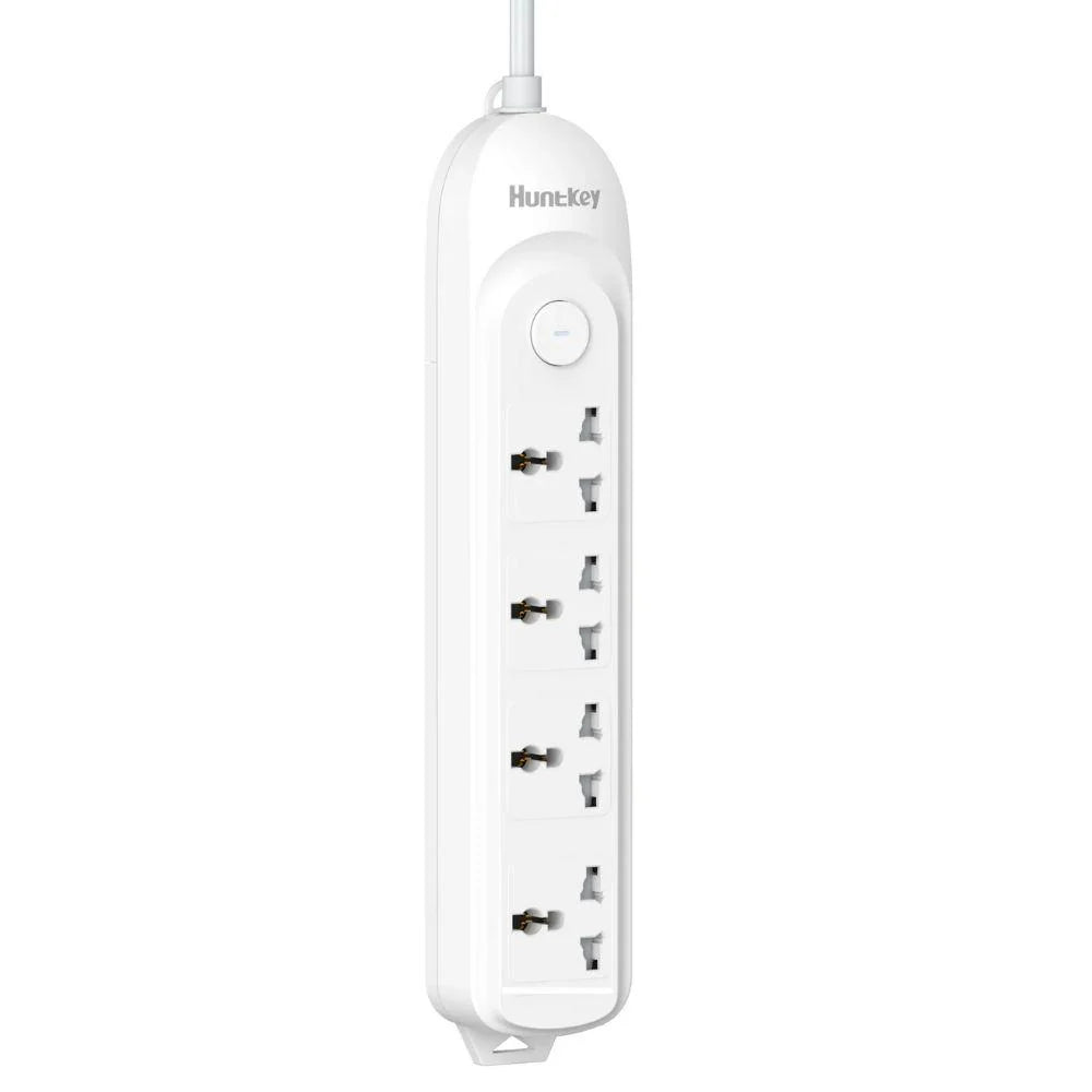 HUNTKEY DMA-401 POWER STRIP 4 UNIVERSAL OUTLETS 1.5 METER EXTENSION CORD, SURGE & OVERLOAD PROTECTION, 2500W 10A MK PLUG