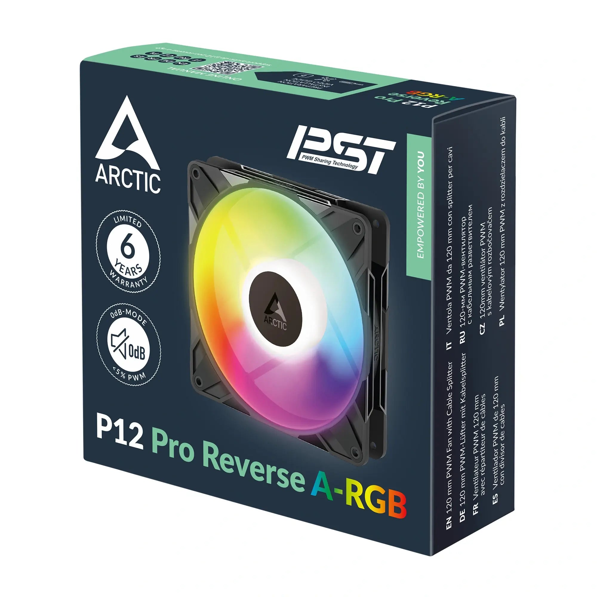 Arctic P12 Pro Reverse A Rgb Pwm Fan With Cable Splitter Arctic P12 Pro Reverse A Rgb Pwm Fan With Cable Splitter