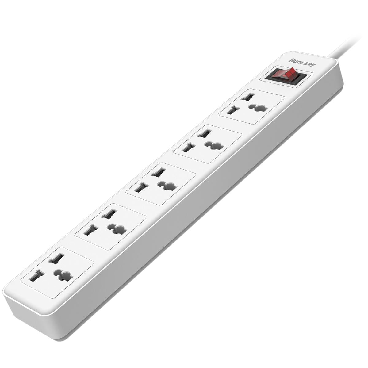 Huntkey SSZ501 Universal Power Strip 5x Outlet AC 220-240V Surge Protector 3M - White