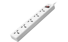 Huntkey SSZ501 Universal Power Strip 5x Outlet AC 220-240V Surge Protector 3M - White