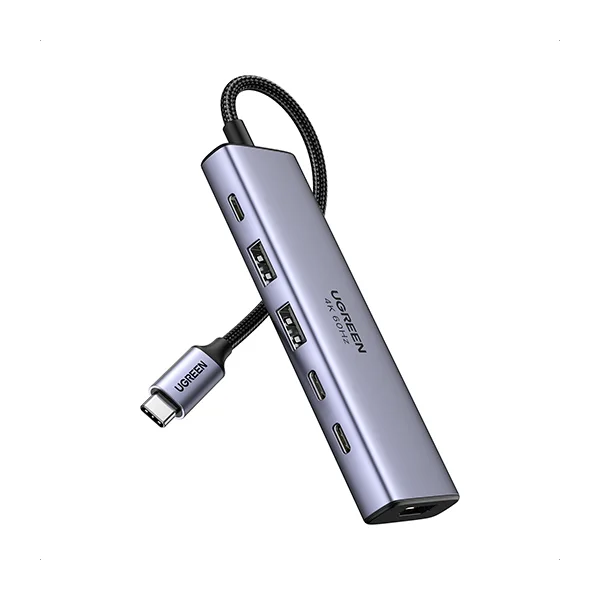 Ugreen 35999 Usb C 6 In1 Multiport Adapter 4k60hz 2*usb A 3.2+2*usb 3.2 C+pd 10gbps
