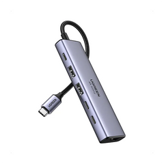 Ugreen 35999 Usb C 6 In1 Multiport Adapter 4k60hz 2*usb A 3.2+2*usb 3.2 C+pd 10gbps