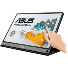 Asus Zenscreen Mb16amt Touch Screen 15.6” Ips Full Hd Portable Usb Anti Glarebuilt In Battery Speakers Eye Care Usb Type C & Micro Hdmi - CompuMe