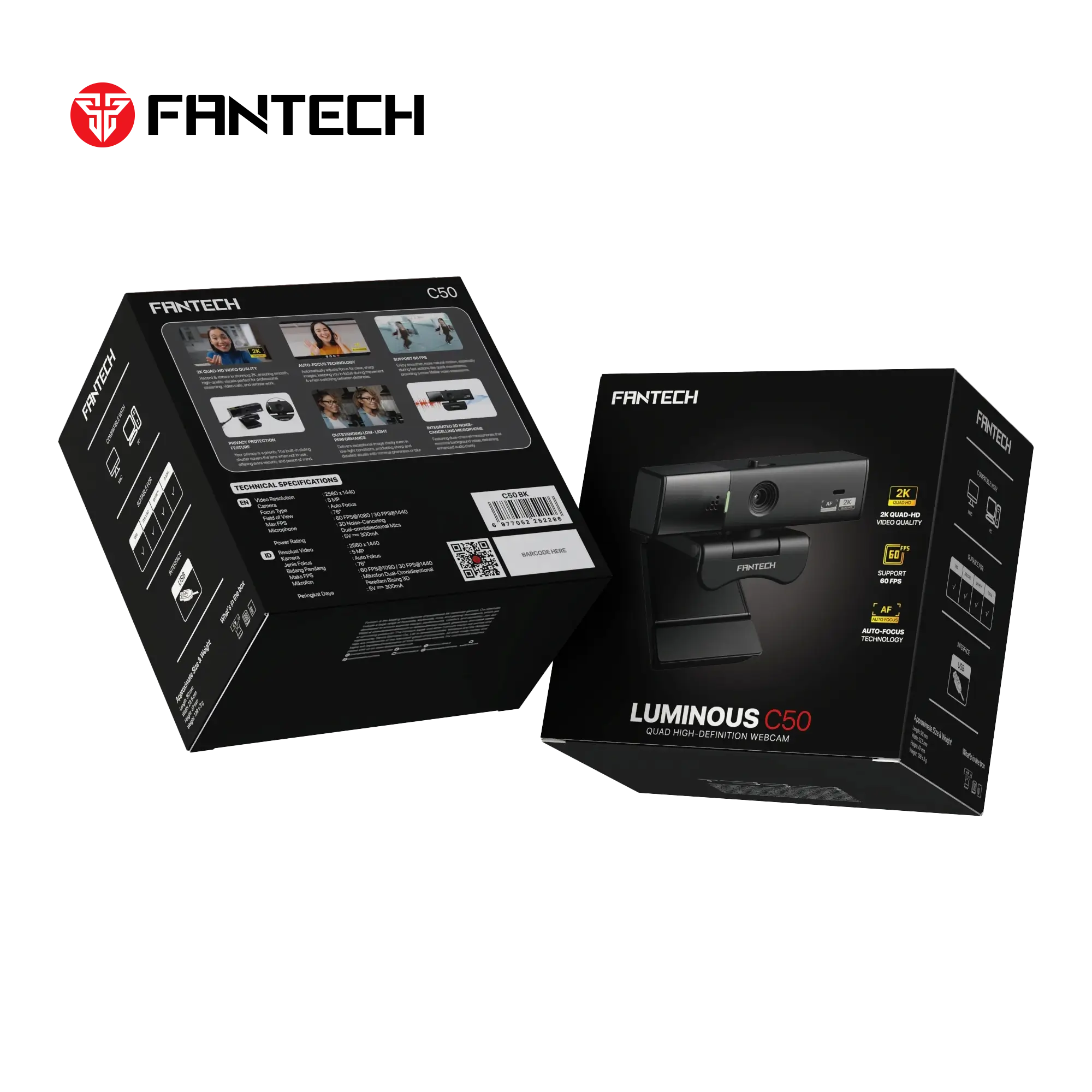 Fantech C50 Luminous 2k Qhd 60 Fps Webcam Fantech C50 Luminous 2k Qhd 60 Fps Webcam