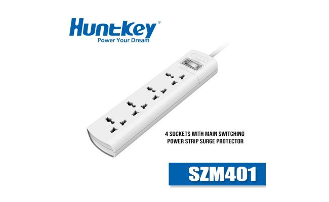 Huntkey SZM401 Universal Power Strip 4x Outlet AC 220-240V Surge Protector 1.5M - White Huntkey SZM401 Universal Power Strip 4x Outlet AC 220-240V Surge Protector 1.5M - White