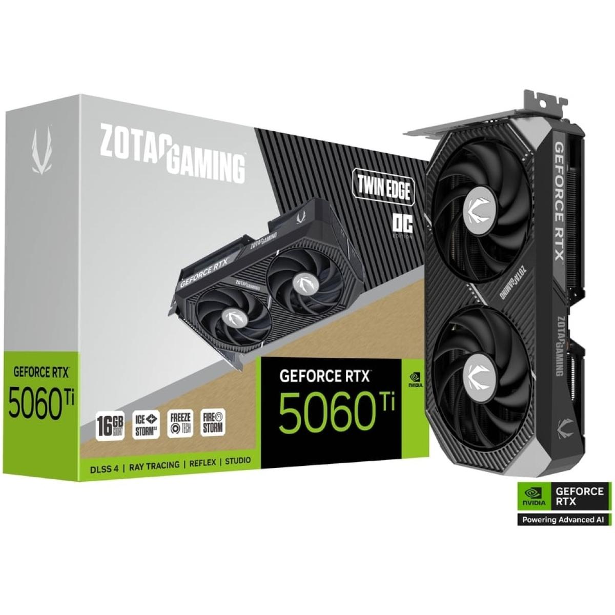 ZOTAC GAMING GeForce RTX 5060 Ti Twin Edge OC 16GB GDDR7 - Graphics Card | ZT-B50620H-10M |