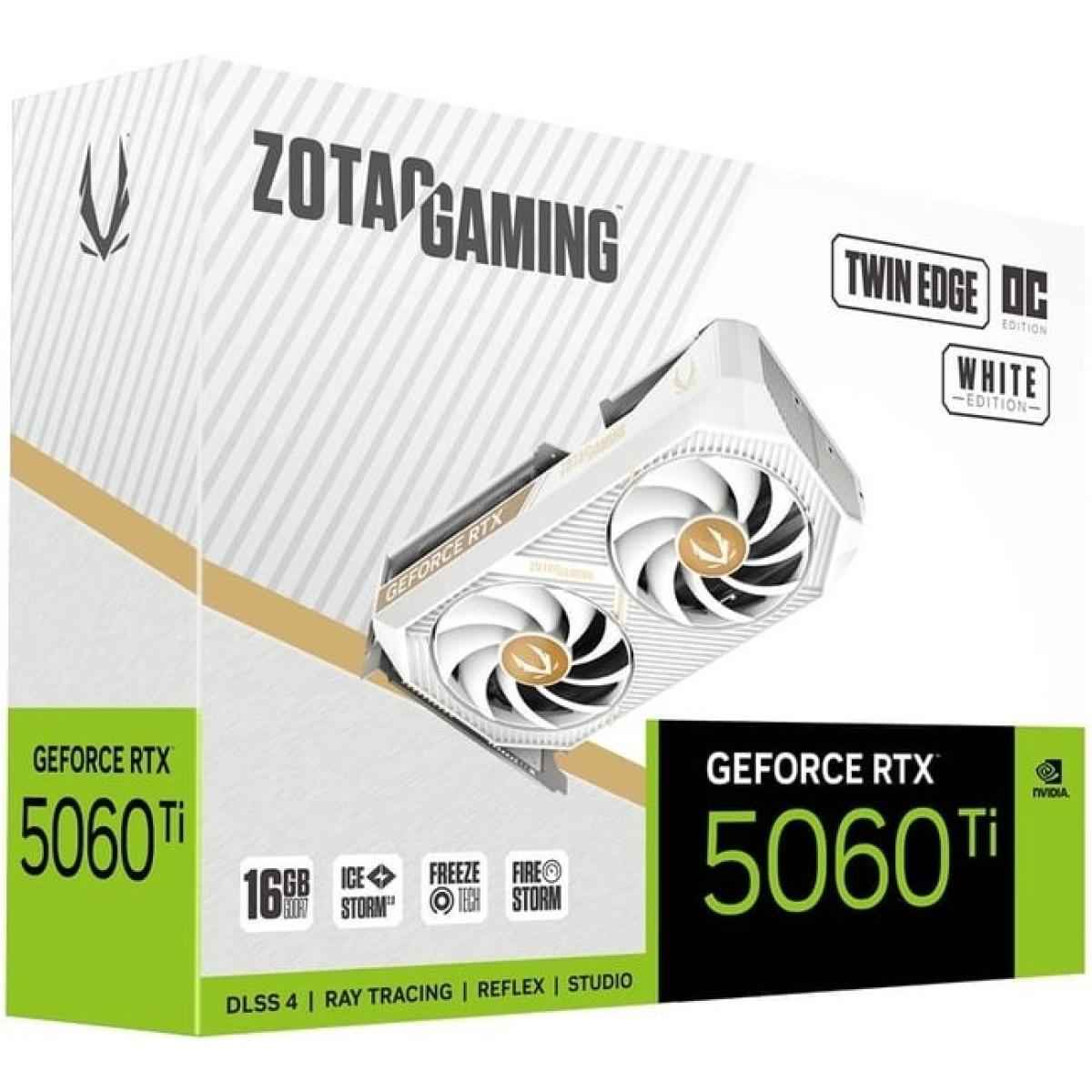 ZOTAC GAMING GeForce RTX 5060 Ti Twin Edge OC 16GB GDDR7 White Edition - Graphics Card | ZT-B50620Q-10M |