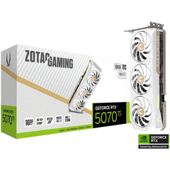 ZOTAC GAMING GeForce RTX 5070 Ti SOLID CORE OC White Edition 16GB GDDR7- Graphics Card | ZT-B50710Q2-10P | - CompuMe