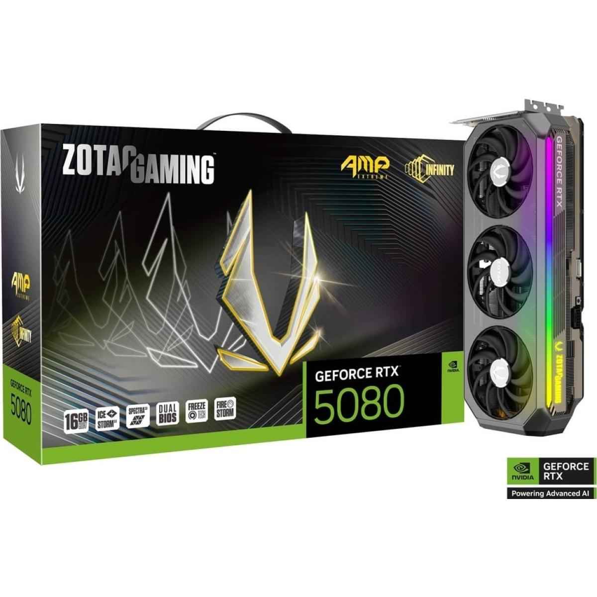 ZOTAC GAMING GeForce RTX 5080 AMP Extreme INFINITY 16GB GDDR7- Graphics Card | ZT-B50800B-10P |