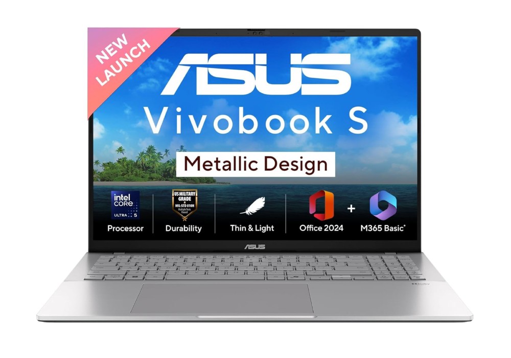 ASUS Vivobook S16 S3607AA-SH015W 16" WUXGA OLED Laptop, Intel Core Ultra 7 355, 16GB DDR5, 512GB NVMe SSD, Windows 11 Home