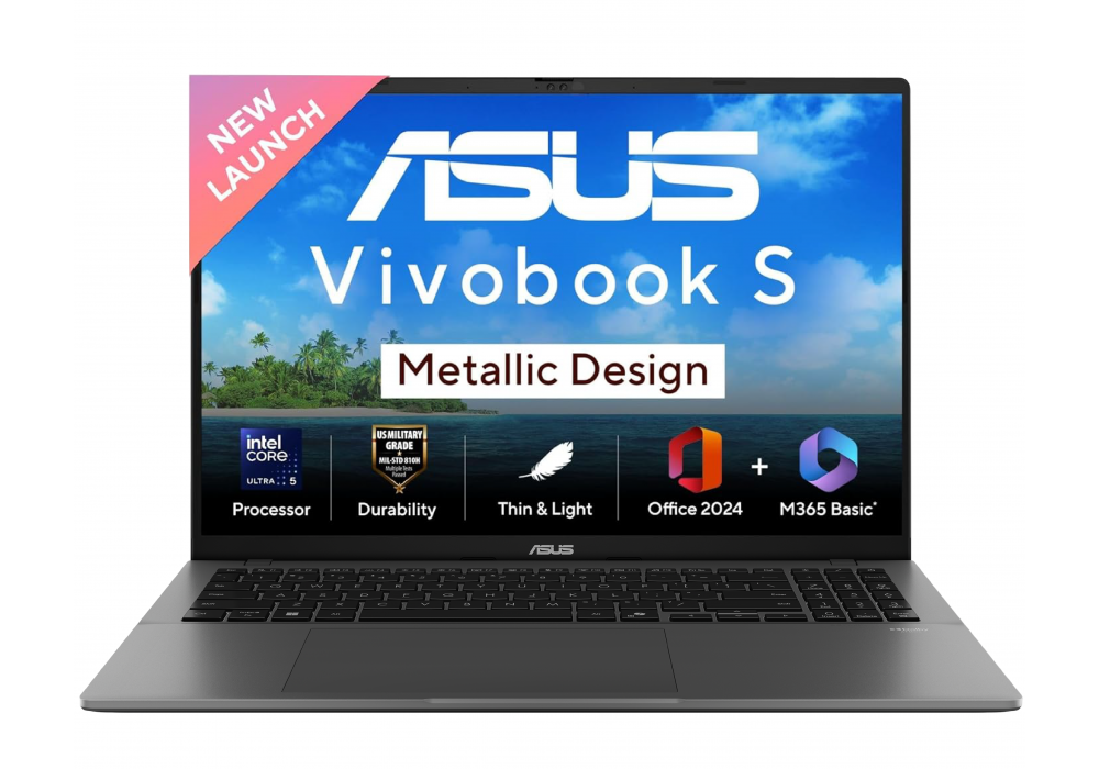 NEW 2025 Laptop ASUS Vivobook S16 Light-Wight Intel Core Ultra 7 Processor 255H Intel Arc Graphics AI Boost NPU up to 13TOPS 16GB DDR5 1TB M.2 16-inch FHD+ IPS 144Hz - Matte Gray